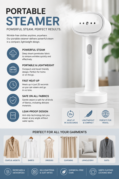 Ironova™ | Portable Handheld Clothes Steamer