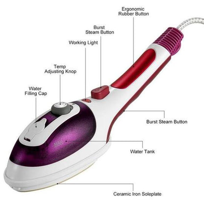 Portable Handheld Steam Iron for Home and Travel